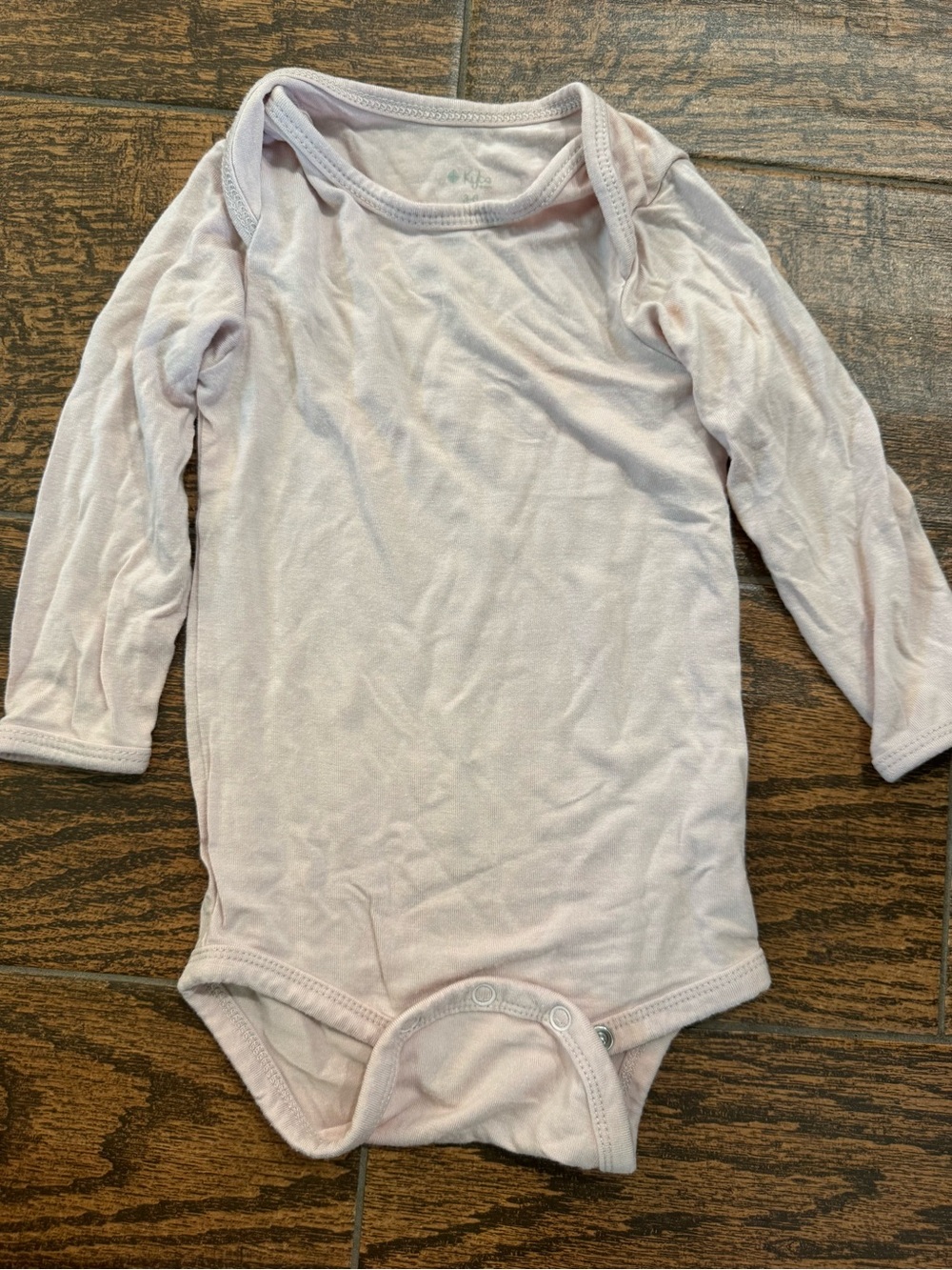 Kyte BABY Long-Sleeve One-Piece Bodysuit in Light Pink